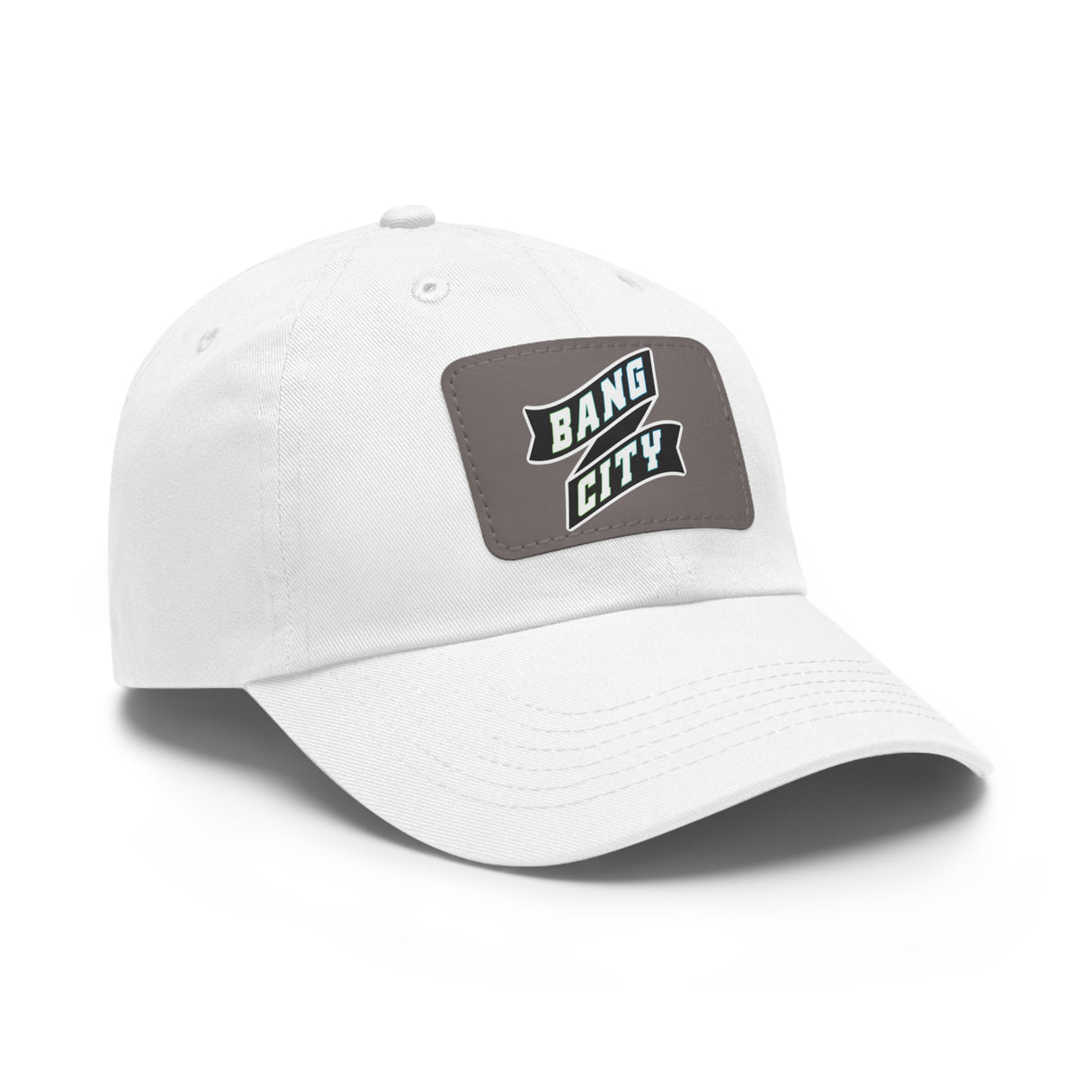 Bang City Dad Hat with Leather Patch (Rectangle)