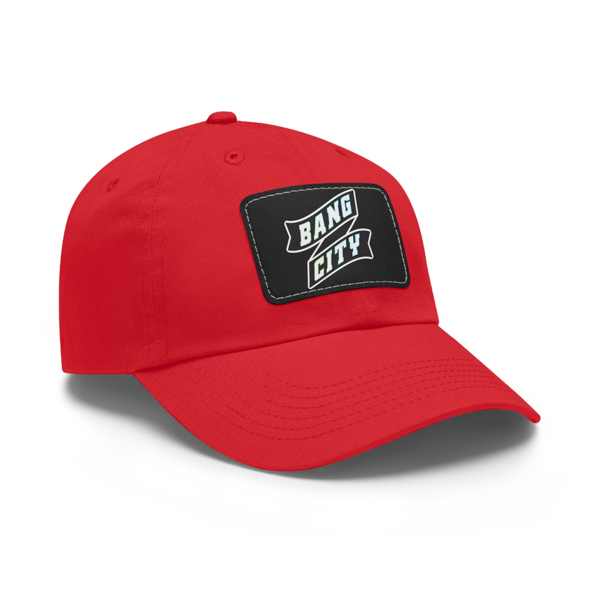 Bang City Dad Hat with Leather Patch (Rectangle)