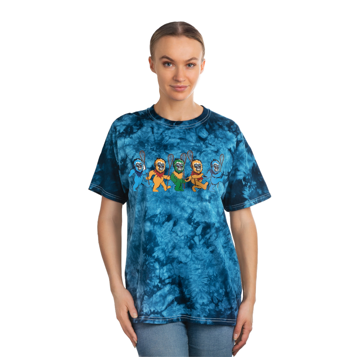 Grateful Yeti Blue Tie-Dye Tee