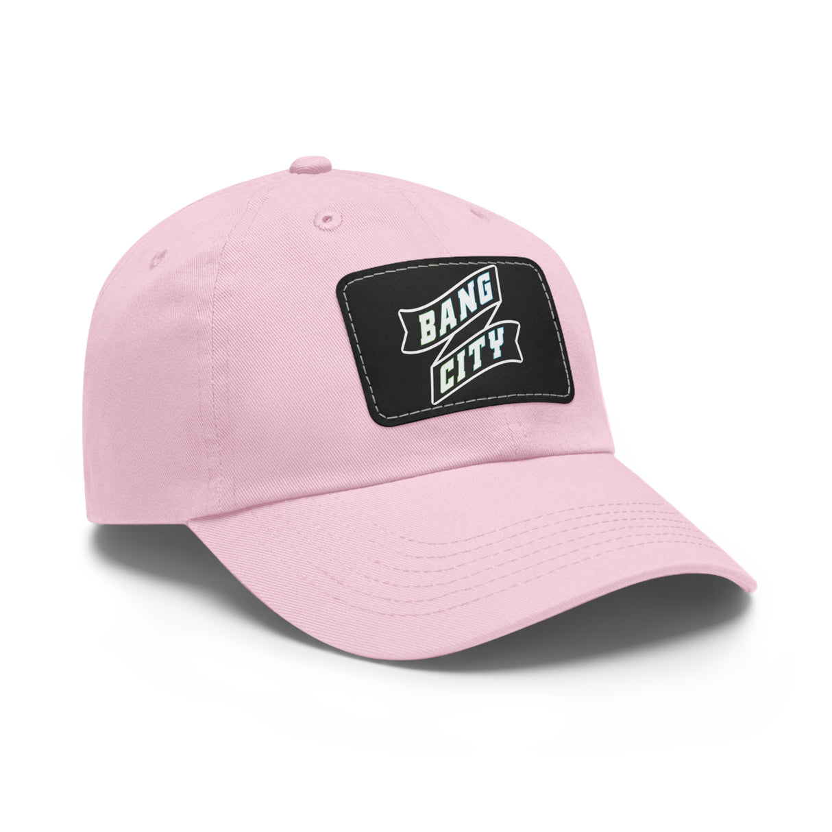 Bang City Dad Hat with Leather Patch (Rectangle)