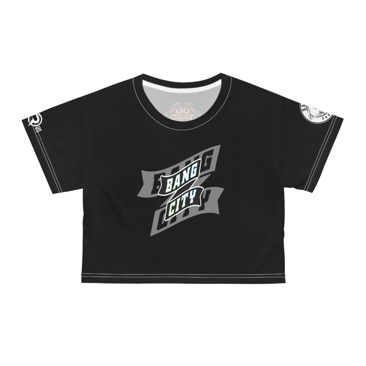 Bang CIty Crop Top Tee Black