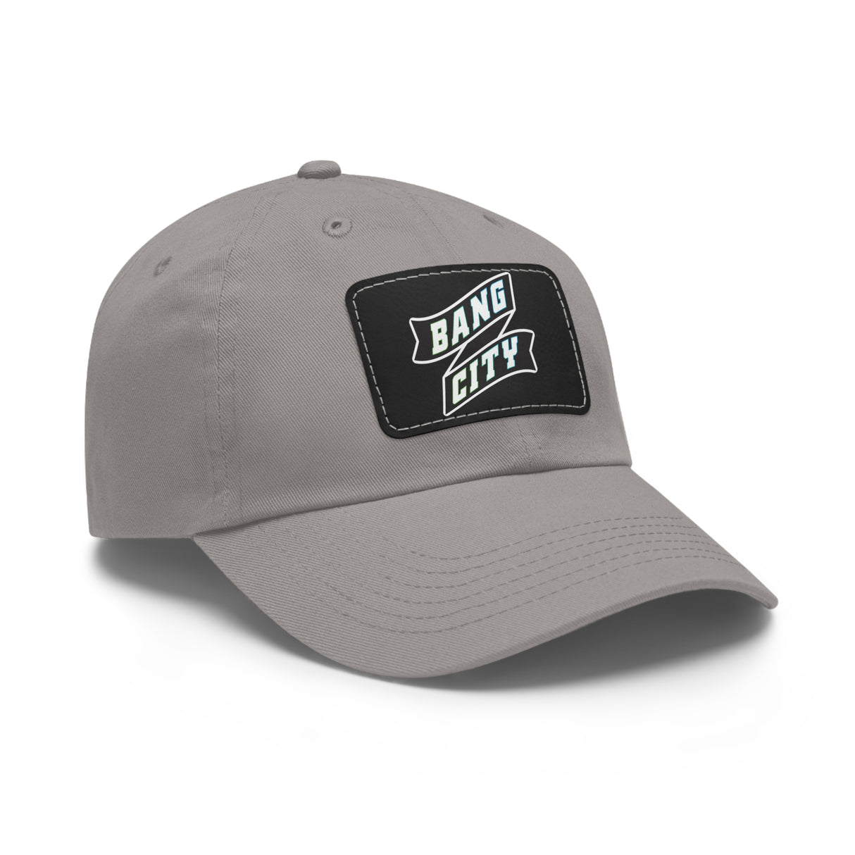 Bang City Dad Hat with Leather Patch (Rectangle)