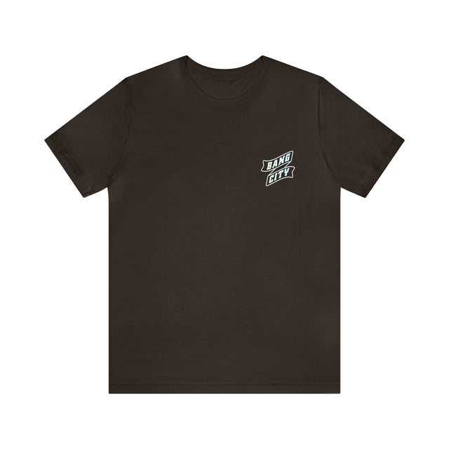 Bang city cotton shirt with sponsors logo on back (Black logo)