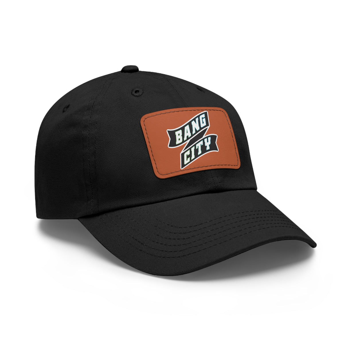 Bang City Dad Hat with Leather Patch (Rectangle)