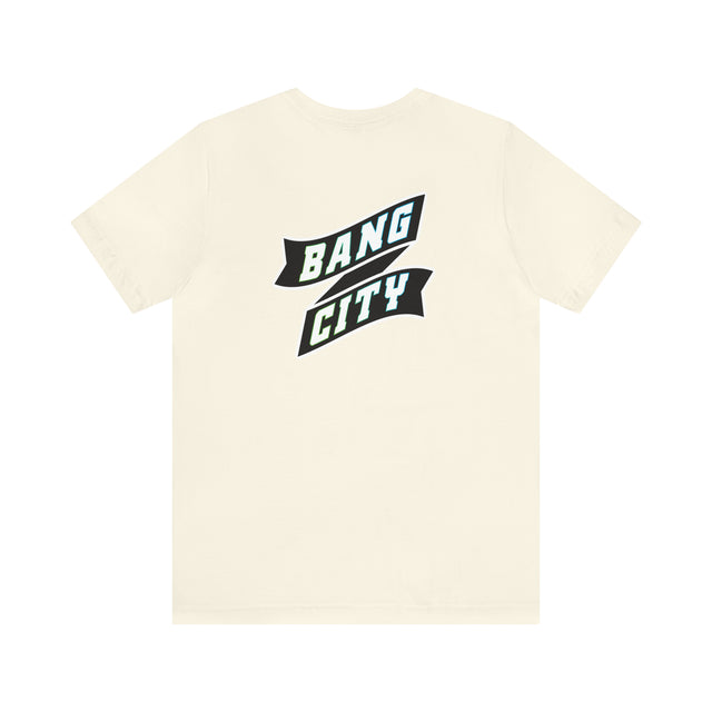 Bang city cotton shirt with sponsors logo (white)
