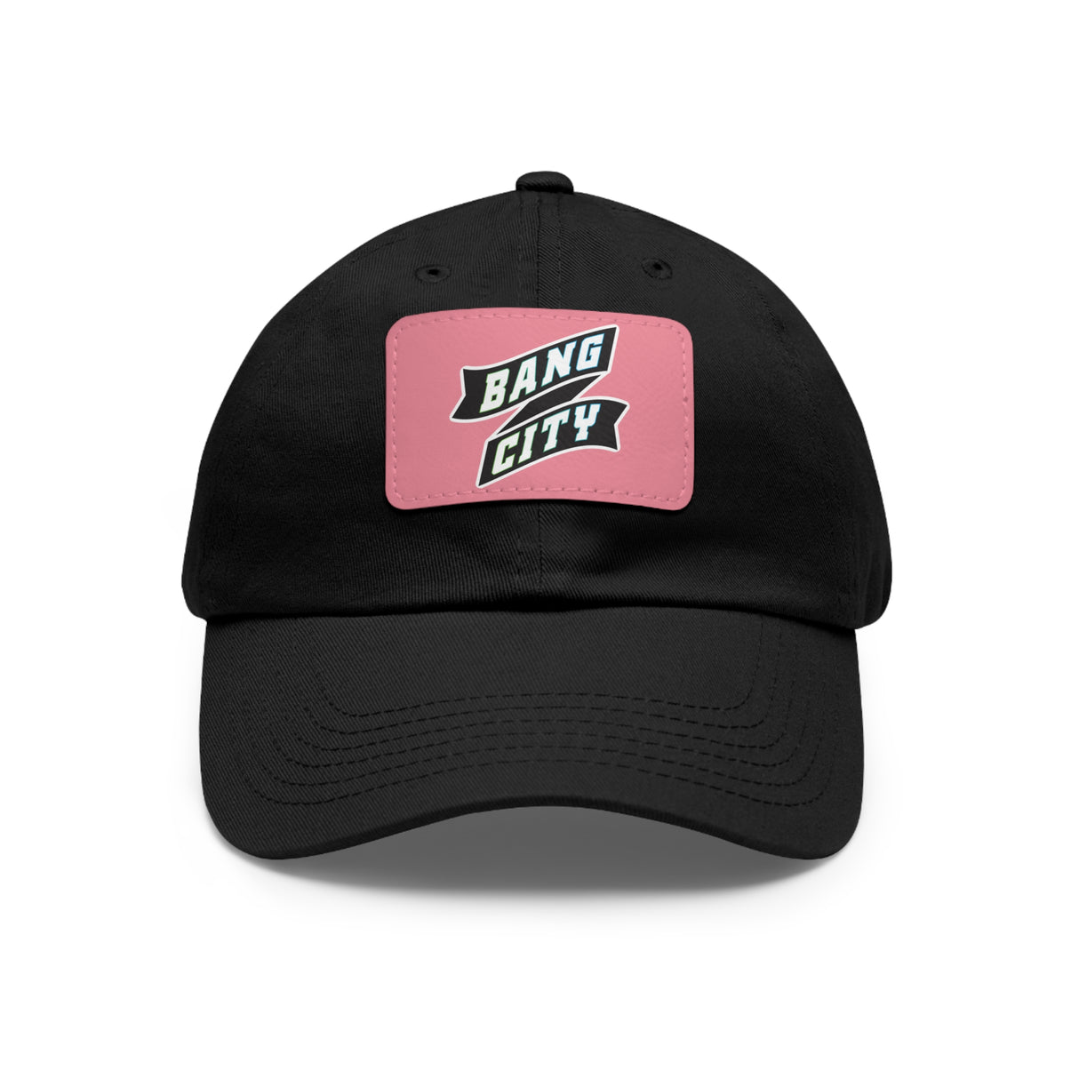 Bang City Dad Hat with Leather Patch (Rectangle)