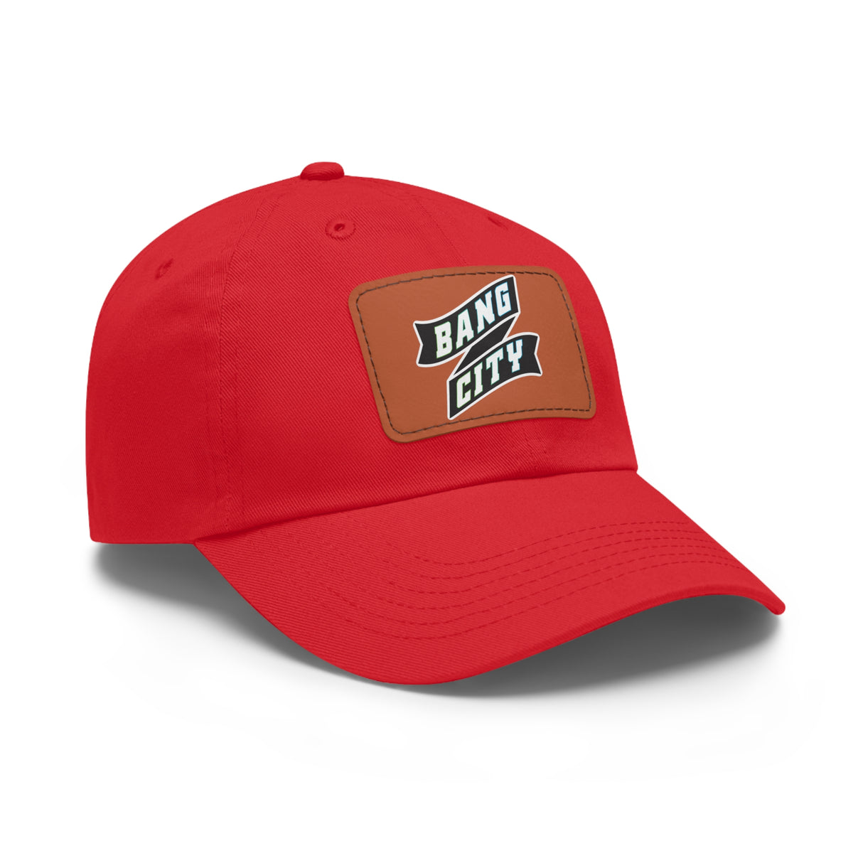 Bang City Dad Hat with Leather Patch (Rectangle)