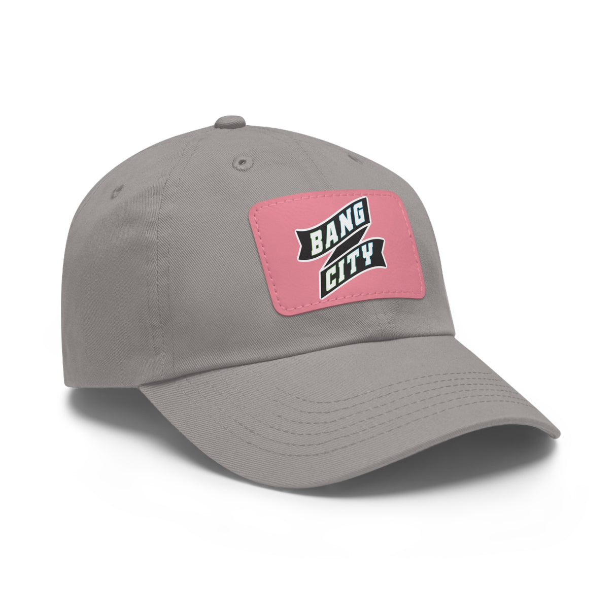 Bang City Dad Hat with Leather Patch (Rectangle)