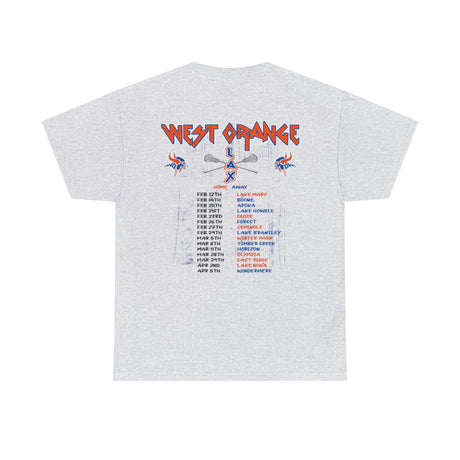 West Orange lacrosse varsity schedule shirt