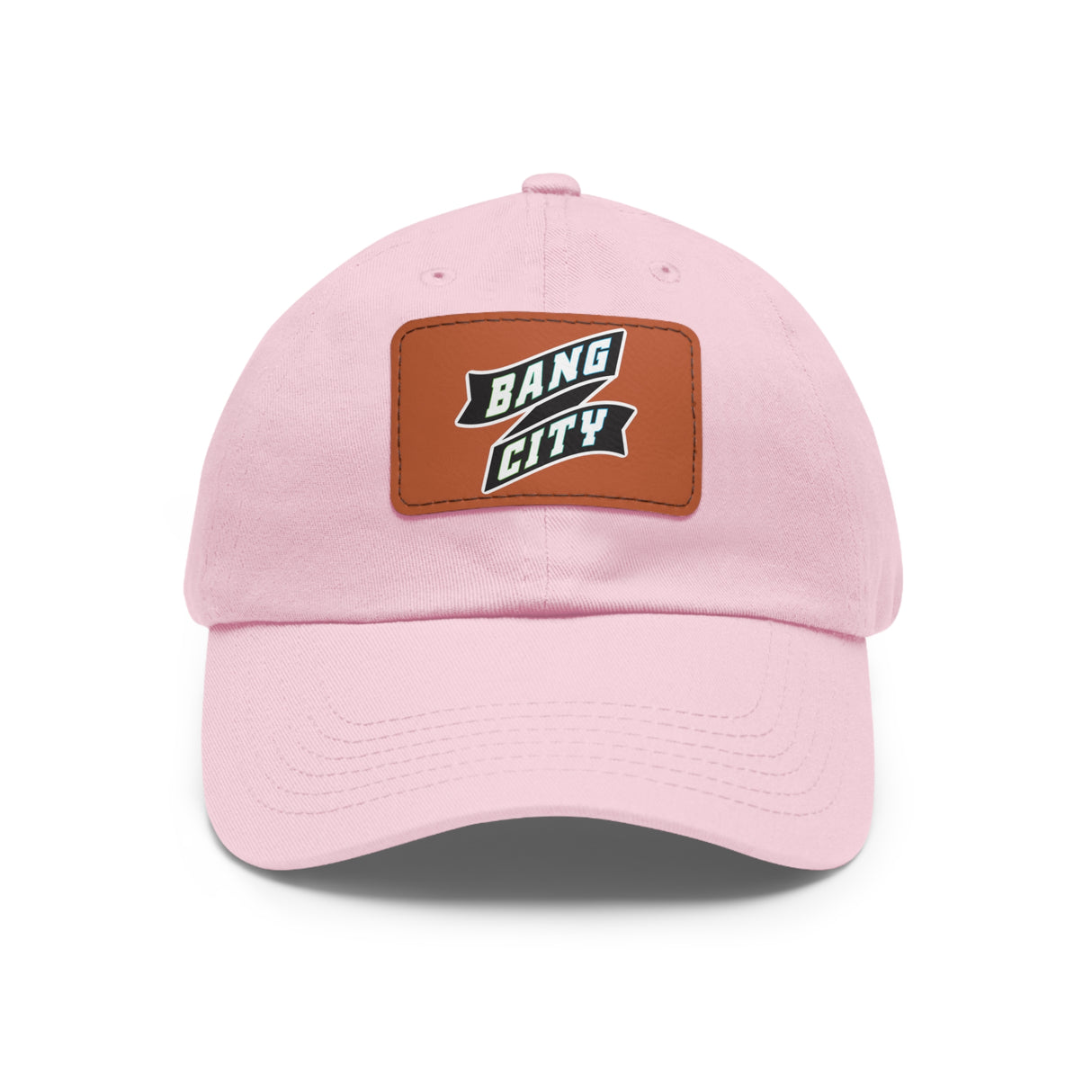 Bang City Dad Hat with Leather Patch (Rectangle)