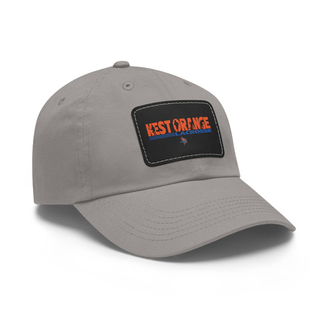 West Orange Lacrosse Dad Hat with Leather Patch (Rectangle)