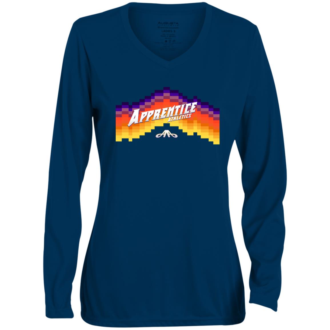 Apprentice Ladies' Moisture-Wicking Long Sleeve V-Neck Tee