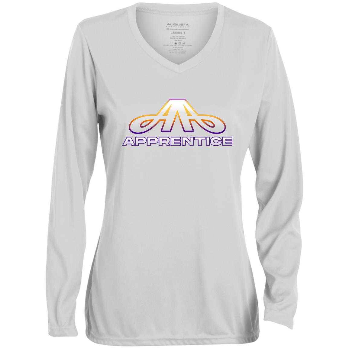 Apprentice Ladies' Moisture-Wicking Long Sleeve V-Neck Tee