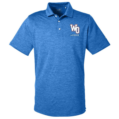 West orange Puma Mens Icon Heather Polo