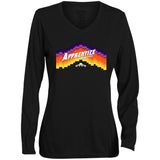 Apprentice Ladies' Moisture-Wicking Long Sleeve V-Neck Tee