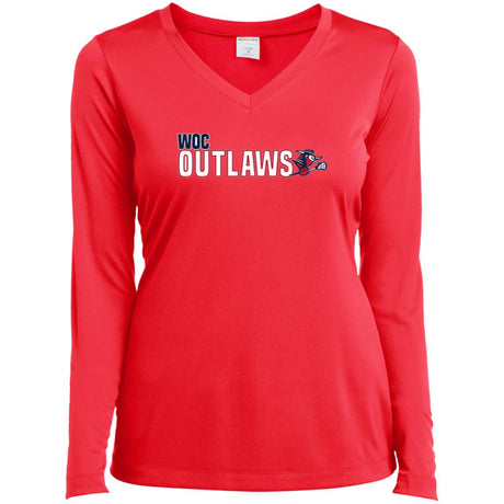 Outlaws Ladies’ Long Sleeve Performance V-Neck Tee