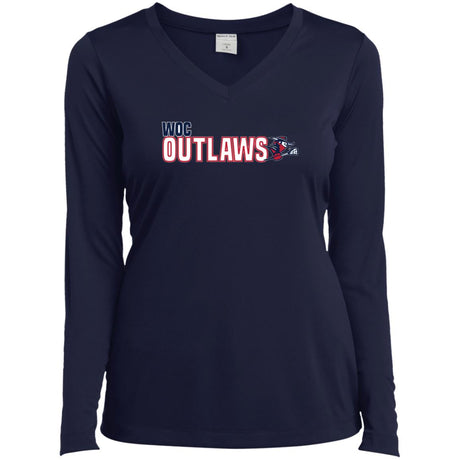 Outlaws Ladies’ Long Sleeve Performance V-Neck Tee