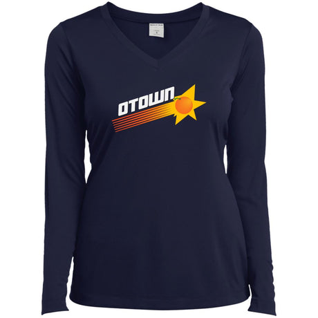 Otown Apprentice Ladies’ Long Sleeve Performance V-Neck Tee