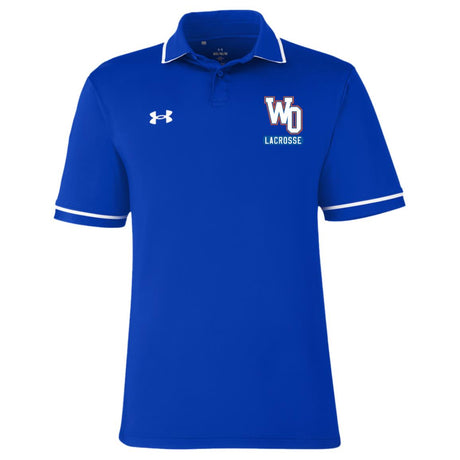 West orange Under Armour Mens Tipped Team Polo