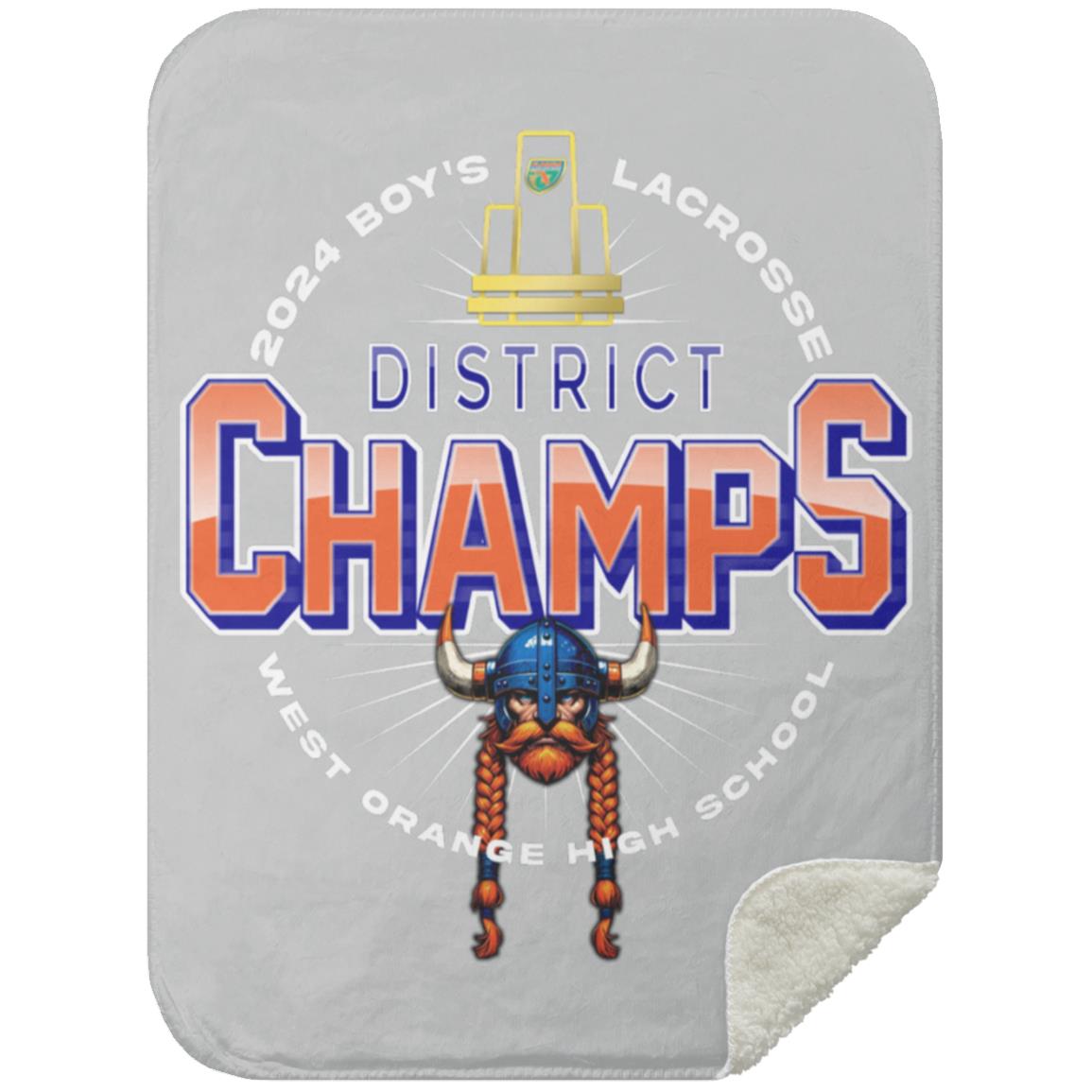 West Orange District Champions Premium Sherpa Blanket 30x40