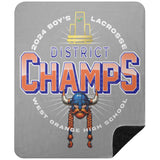 West Orange District Champions  Premium Black Sherpa Blanket 50x60