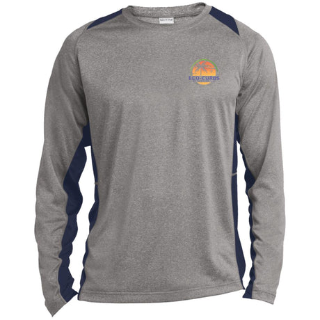 Eco Curbs Long Sleeve Heather Colorblock Performance Tee