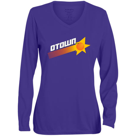 Otown Apprentice Ladies' Moisture-Wicking Long Sleeve V-Neck Tee