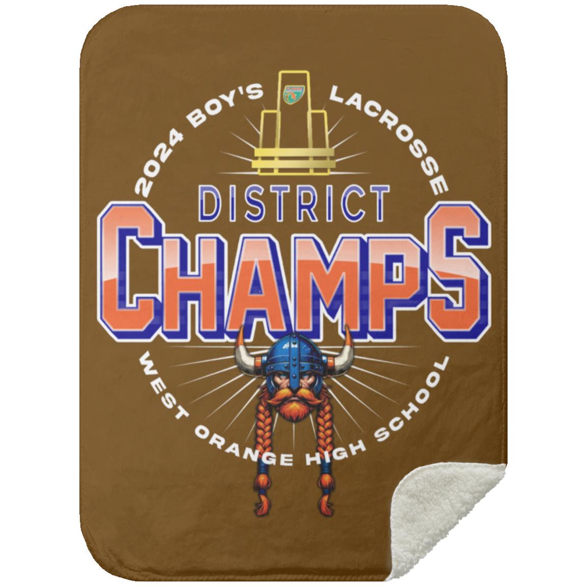 West Orange District Champions Premium Sherpa Blanket 30x40