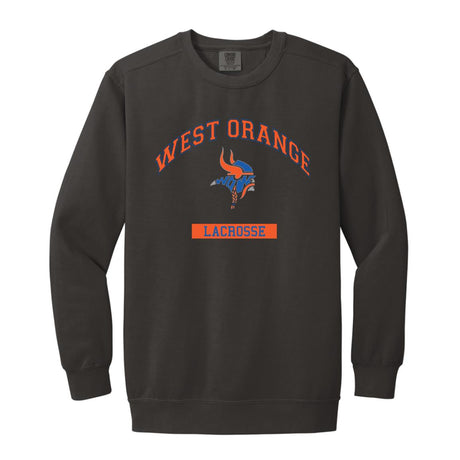 West Orange Lacrosse Garment-Dyed Adult Crewneck Sweatshirt