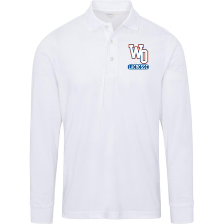 West orange Core 365 Mens Pinnacle Long Sleeve Pique Polo