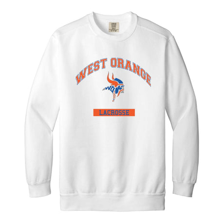 West Orange Lacrosse Garment-Dyed Adult Crewneck Sweatshirt