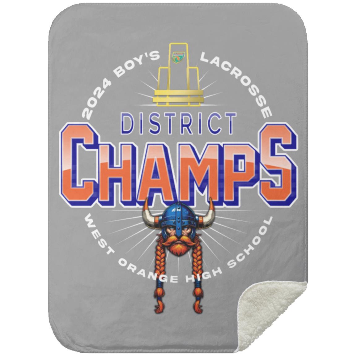 West Orange District Champions Premium Sherpa Blanket 30x40